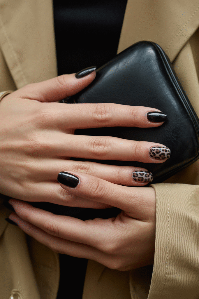 Square Nail Designs: 17 Simple, Clean Ideas for Minimalist Perfection 8 Animal Print Accents