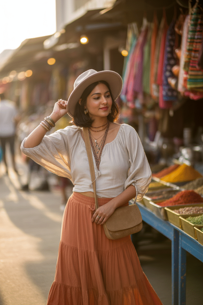 Boho Chic With a Peasant Top 1