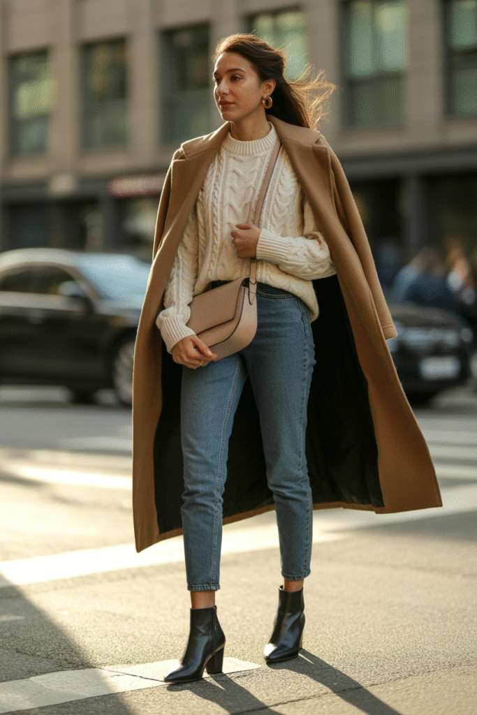 12 Fall Outfits With Boots: Stylish and Cozy Looks You’ll Love 1 Classic Jeans and Ankle Boots Combo