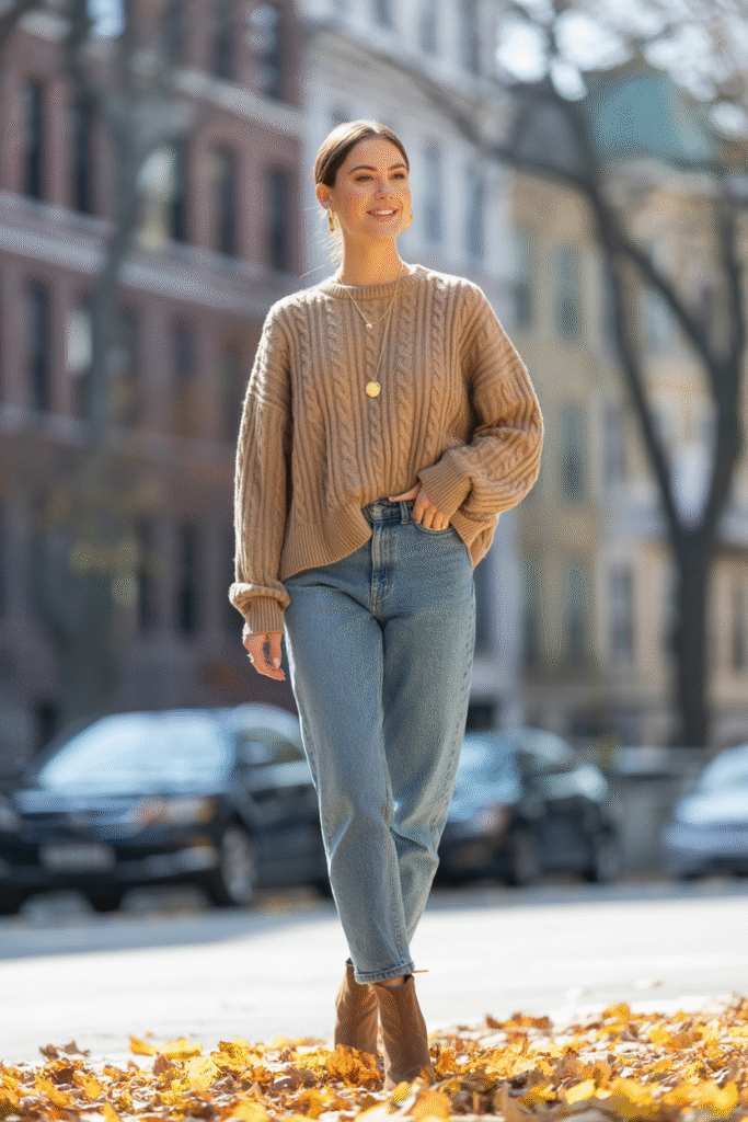10 Fall Outfits With Jeans: Cozy, Chic and Totally Doable 1 Classic Sweater and Jeans