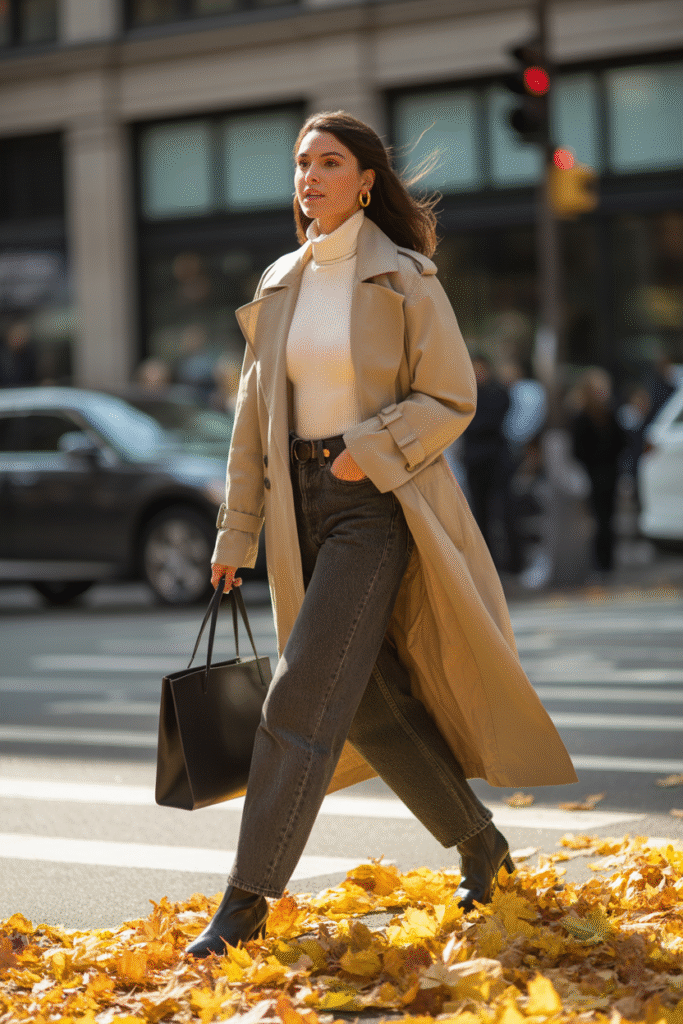 17 Trendy Fall Outfit Ideas to Refresh Your Wardrobe 1 Classic Trench Coat Look