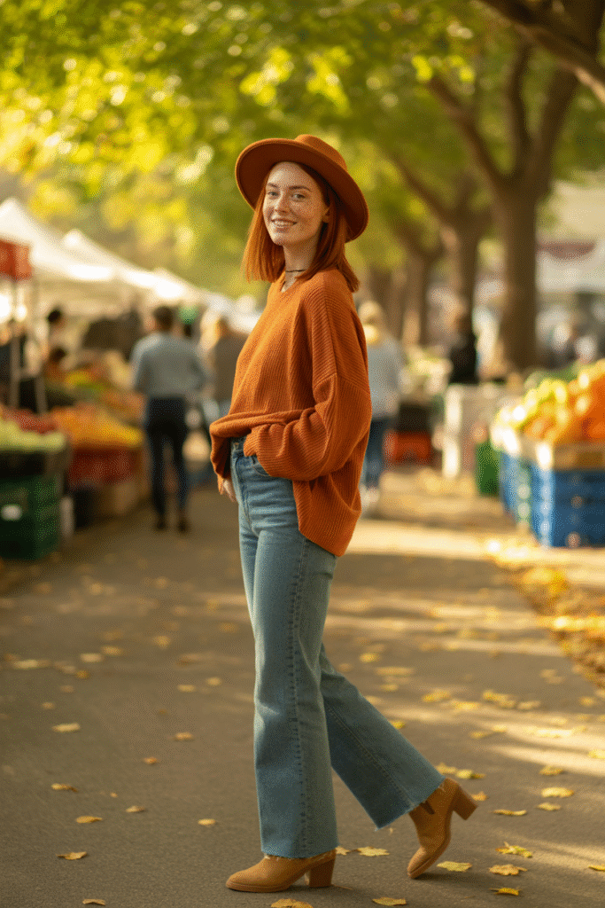 Cozy Knit and Bootcut Combo for Fall Vibes