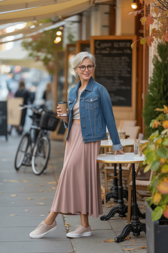 Denim Jacket and Maxi Skirt 1