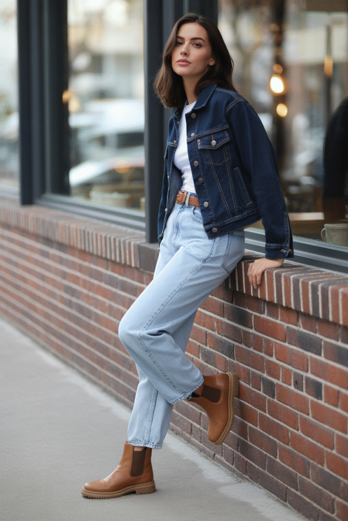 10 Fall Outfits With Jeans: Cozy, Chic and Totally Doable 2 Denim on Denim 1