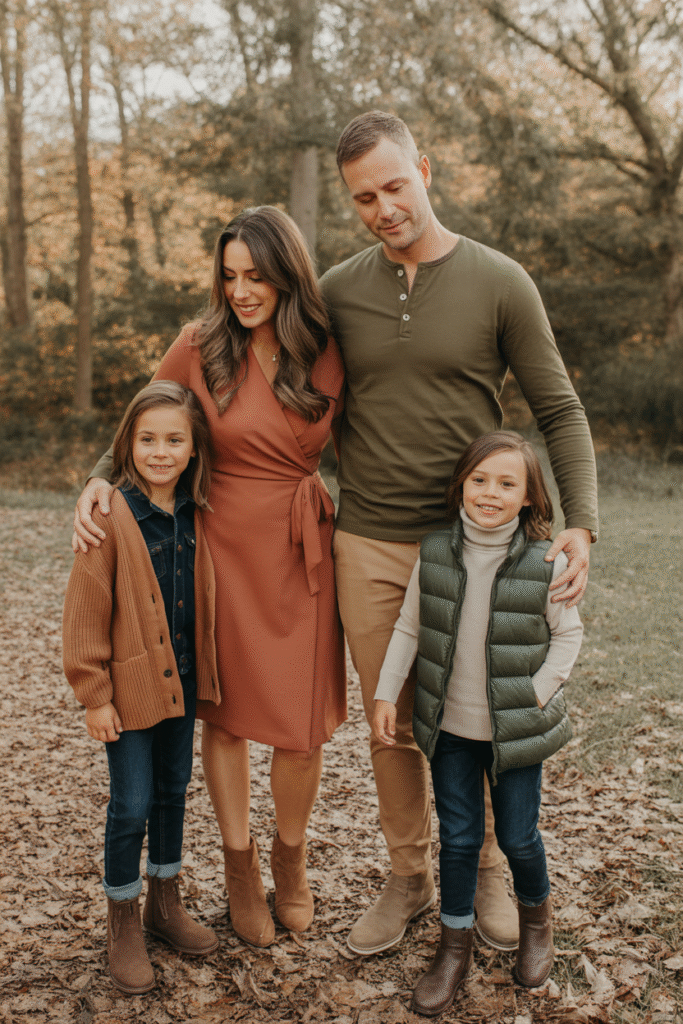14 Fall Family Photo Outfits Ideas for Picture-Perfect Memories 6 Earth Tones for a Natural Aesthetic