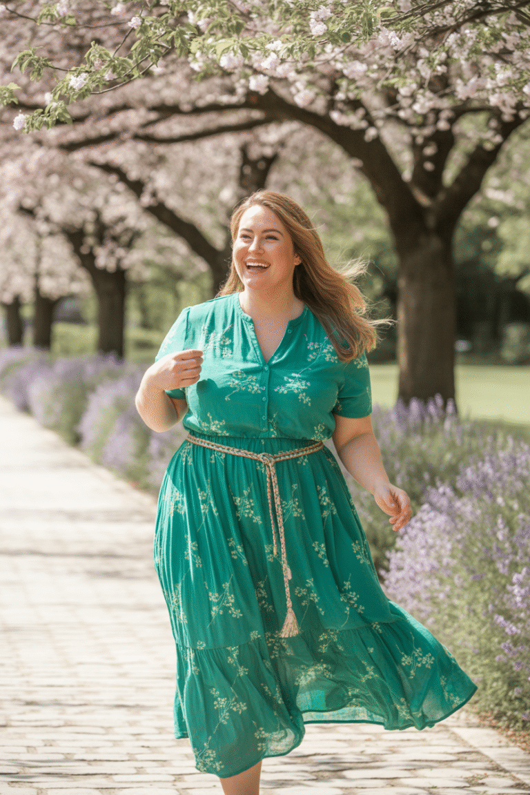 15 Amazing Flattering Spring Outfit Ideas for Curvy Women