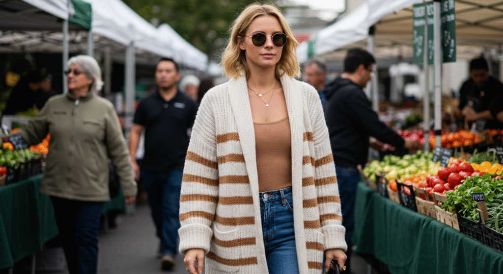 Striped Sweater Jacket: The Must-Have Layering Piece for Every Season 6 Free People Dreamy Longline Coatigan