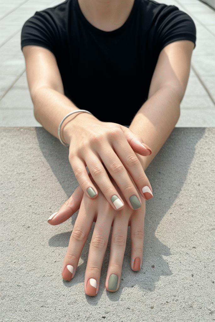 Square Nail Designs: 17 Simple, Clean Ideas for Minimalist Perfection 6 Geometric Patterns