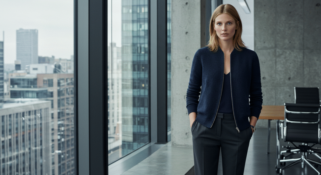 Striped Sweater Jacket: The Must-Have Layering Piece for Every Season 5 J.Crew Heritage Cashmere Blend Striped Bomber