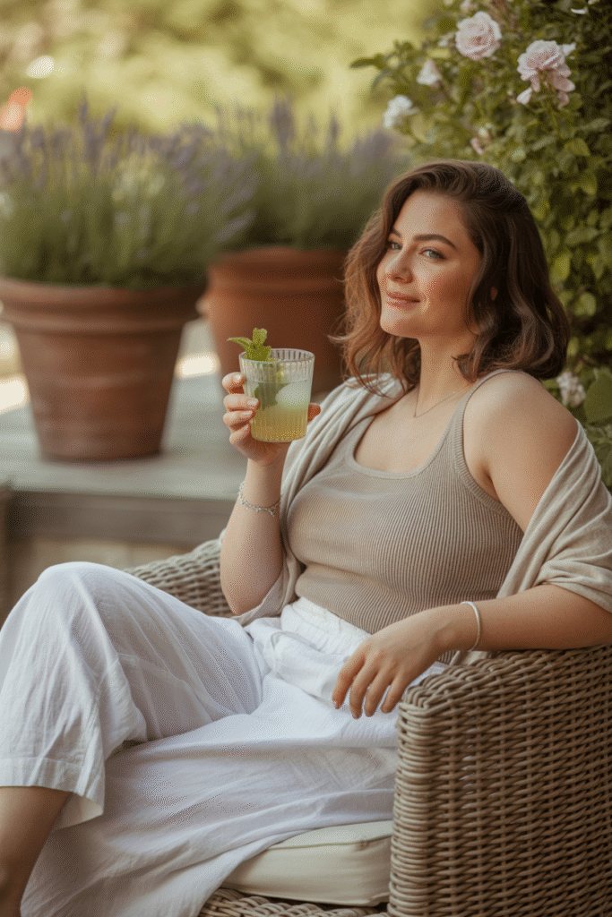 Knit Tank with Linen Pants