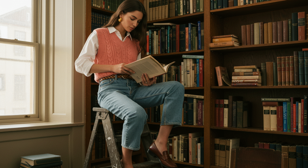 18 Spring Outfit Ideas to Refresh Your Wardrobe in 2026 4 Knit Vest over Crisp Collared Shirt