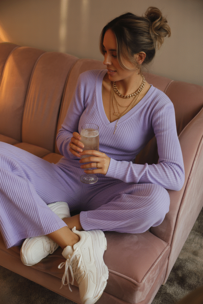 Lounge Set and Statement Sneakers