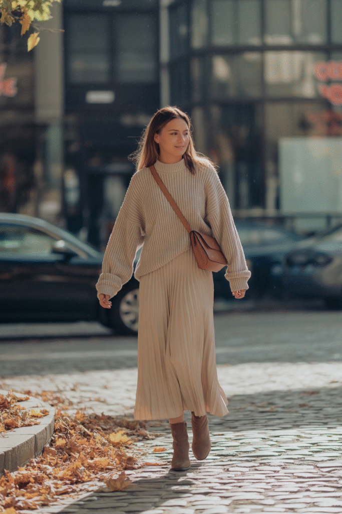 Maxi Skirt and Chunky Sweater