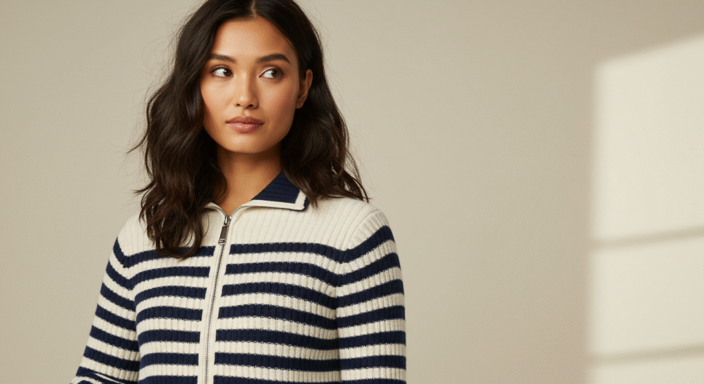 Striped Sweater Jacket: The Must-Have Layering Piece for Every Season 1 Striped Sweater