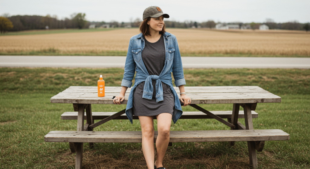 18 Spring Outfit Ideas to Refresh Your Wardrobe in 2026 10 T Shirt Dress with Denim Overshirt