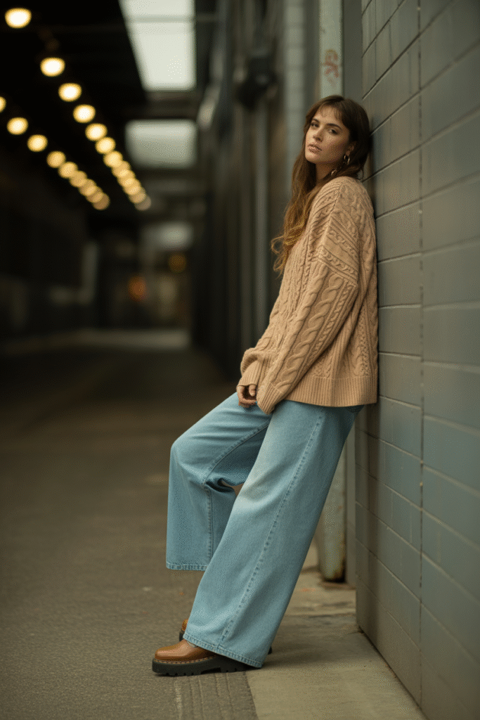 Baggy Jeans Outfit Ideas: Your Complete Style Guide for 2025 9 Tall Oversized Sweater