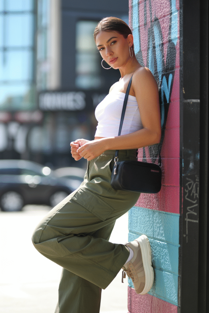 Tube Top and Cargo Pants