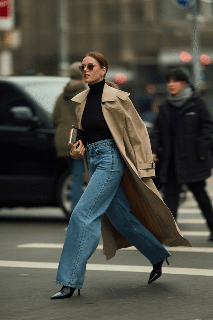 Turtleneck and Trench Coat