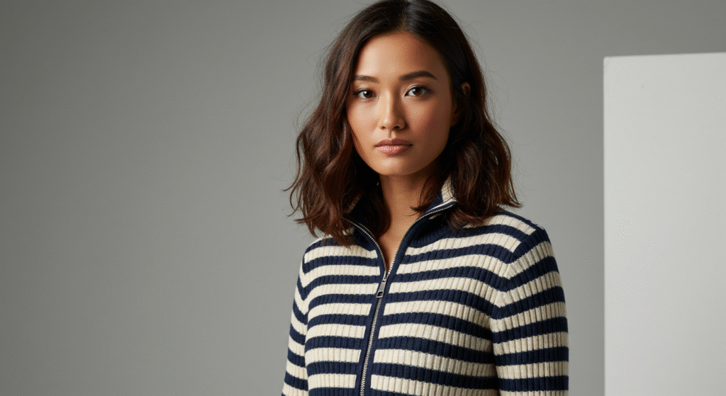 Striped Sweater Jacket: The Must-Have Layering Piece for Every Season 2 Zara Premium Cotton Striped Zip Jacket