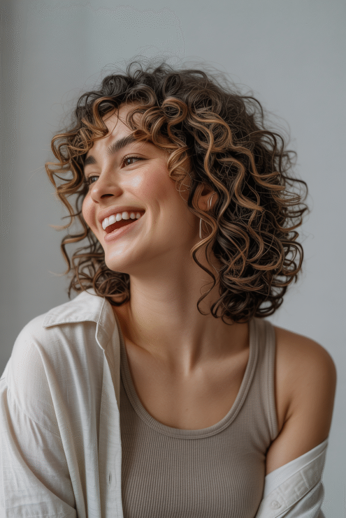 15 Face Framing Curtain Bangs That Are Total Game-Changers 4 Curly Curtain Fringe