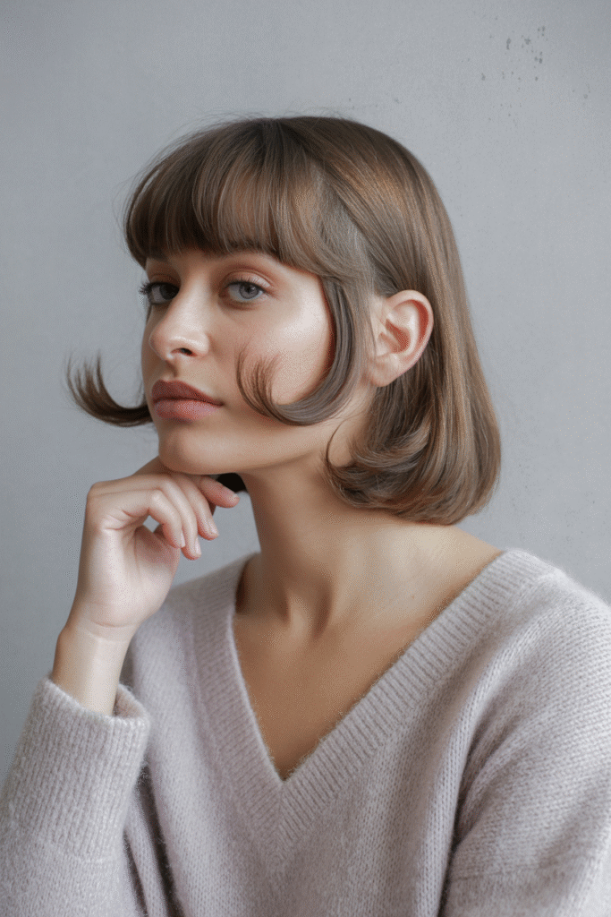 15 Face Framing Curtain Bangs That Are Total Game-Changers 10 Curtain Bangs with a Lob