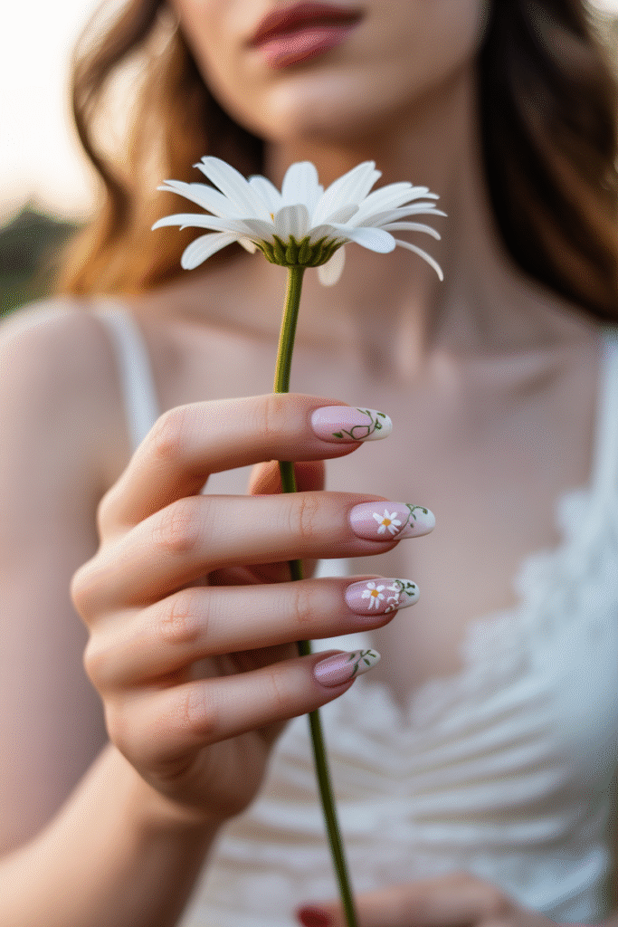 16 Stunning Pink and White Ombre Nail Designs Soft, Chic and Trendy 16 Delicate Floral Art