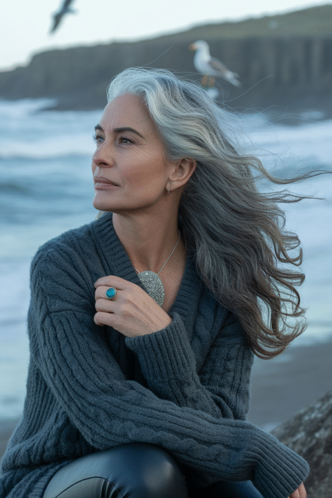 Age Defying Beauty: 13 Best Hairstyles for Women Over 40 14 Embracing Natural Silver