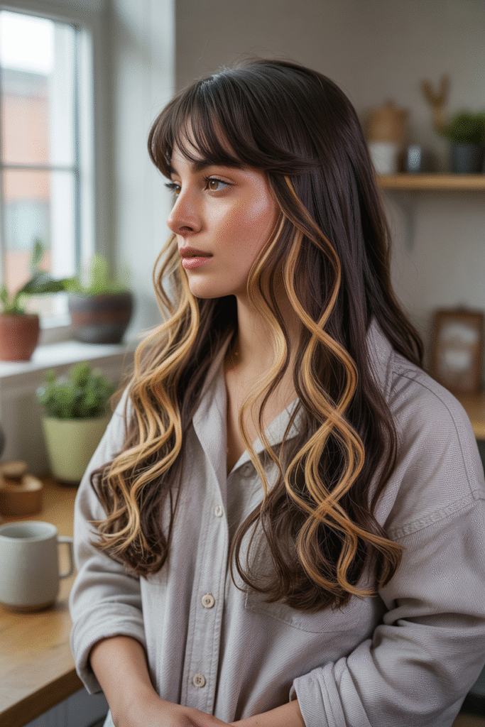15 Honey Brown Balayage Ideas for a Sun-Kissed Look 3 Golden Honey Ribbons