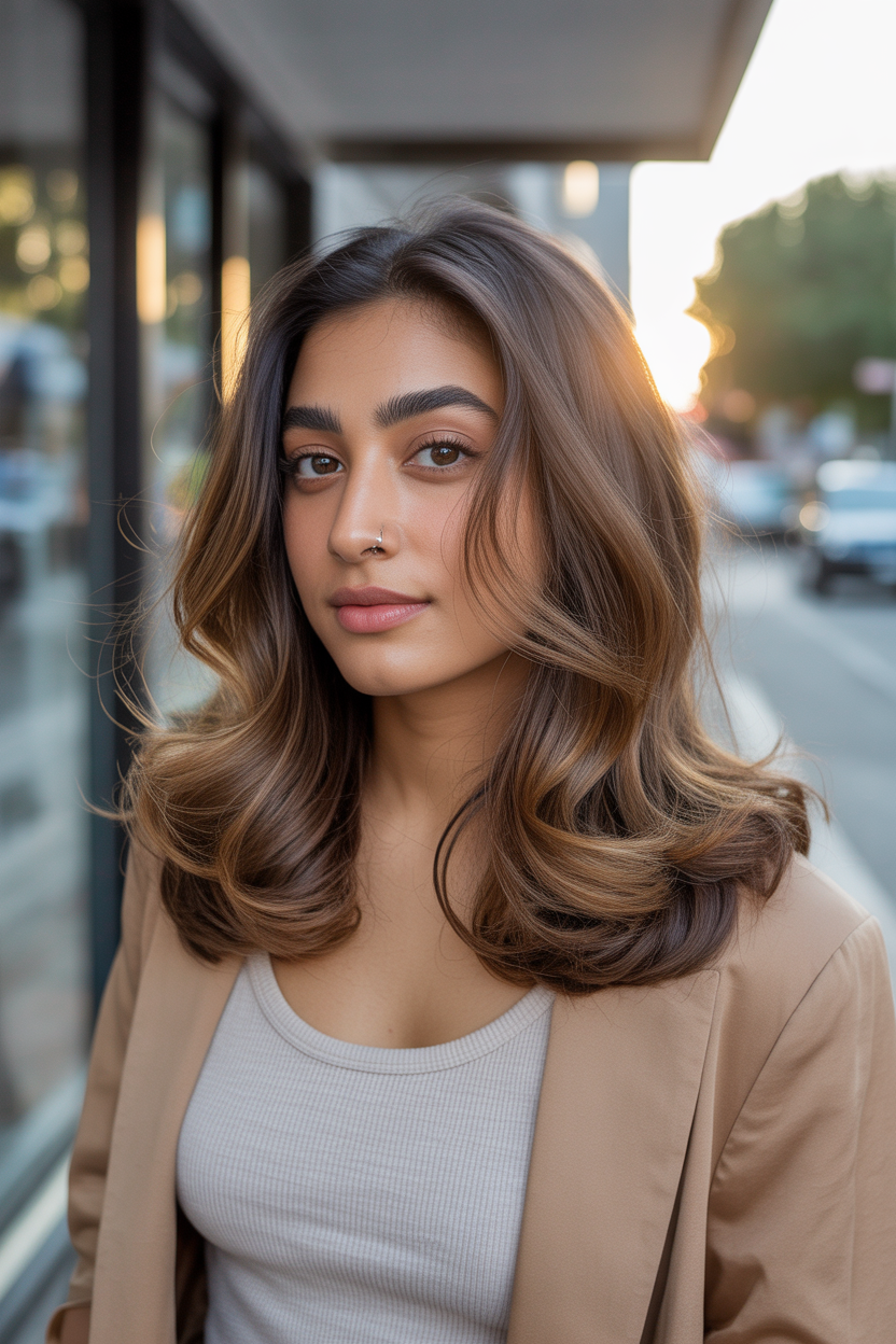 15 Honey Brown Balayage Ideas for a Sun-Kissed Look 1 Honey Brown Balayage