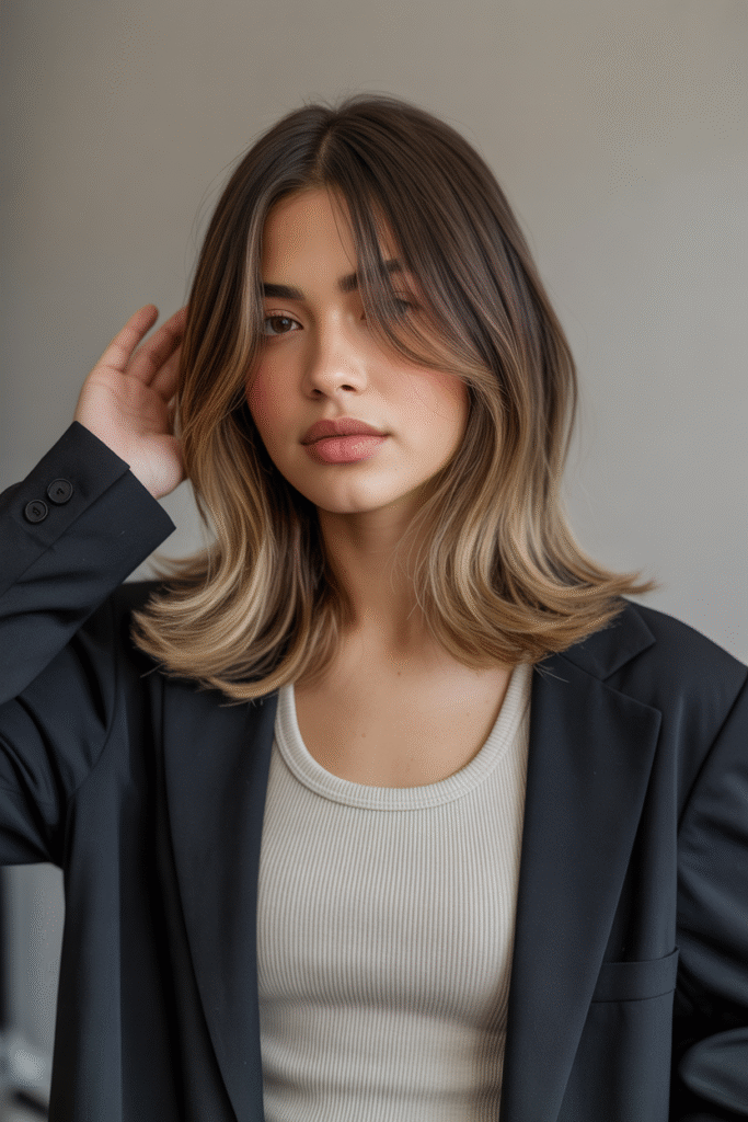 15 Honey Brown Balayage Ideas for a Sun-Kissed Look 15 Honey with a Root Shadow