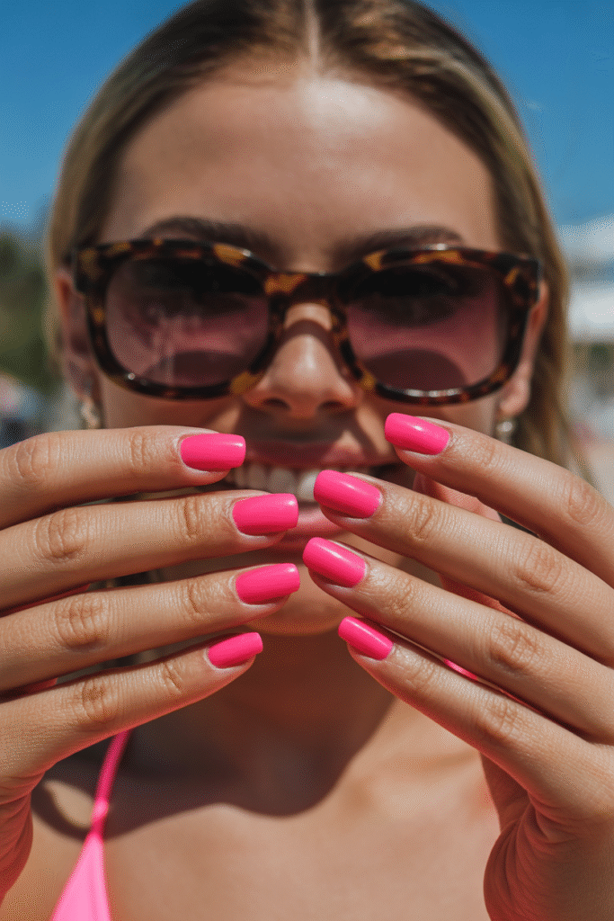 Pretty in Pink: 14 Must-Try Pink Nail Designs for Every Mood 9 Hot Pink for a Bold Statement