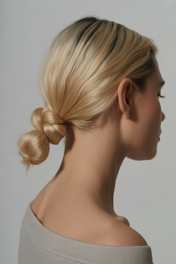 14 Effortlessly Chic Low Bun Hairstyles for Black Women 13 Knotted Low Bun
