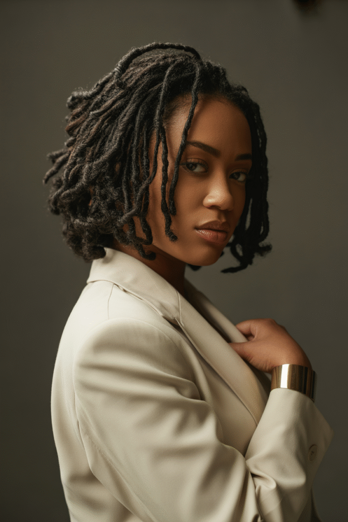 14 Effortlessly Chic Low Bun Hairstyles for Black Women 14 Locd Low Bun