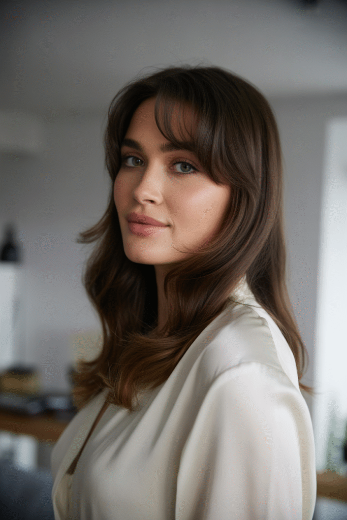 Face Framing Curtain Bangs: The Ultimate Style Guide 5 Oval Face