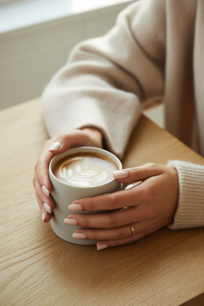 12 Captivating Short Almond Acrylic Nail: Chic Designs for 2025 3 Simple Nude Polish