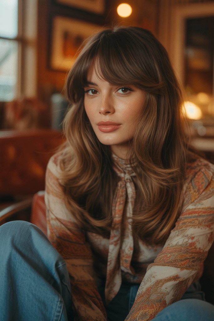 15 Ideas Long Layers with Face Framing Pieces 7 Statement Curtain Bangs with Long Layers