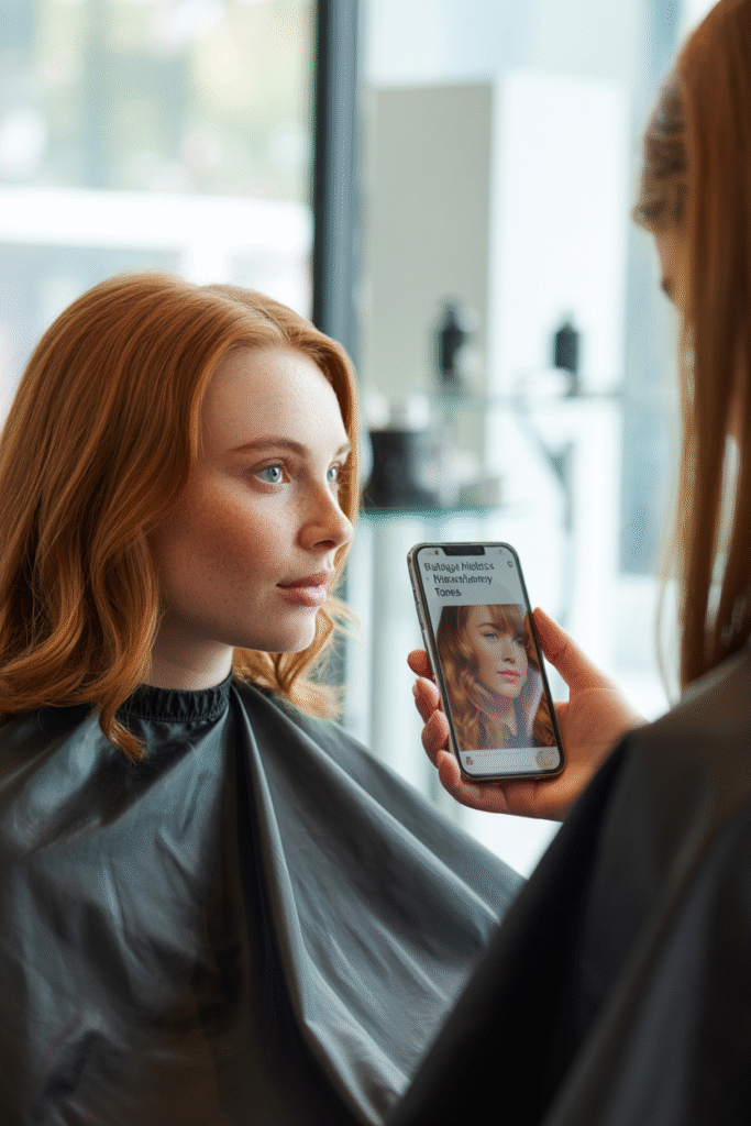 Face Framing Curtain Bangs: The Ultimate Style Guide 9 Talking to Your Stylist