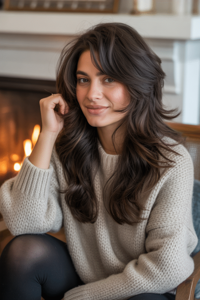 15 Ideas Long Layers with Face Framing Pieces 13 Taming Thick Hair with Debulking Layers