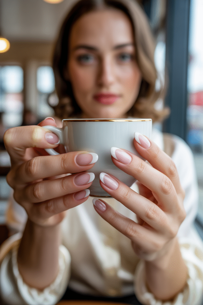 16 Stunning Pink and White Ombre Nail Designs Soft, Chic and Trendy 2 The Classic Baby Boomer