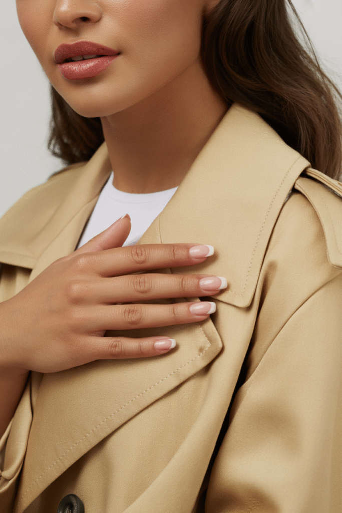 12 Captivating Short Almond Acrylic Nail: Chic Designs for 2025 2 The Classic French Tip