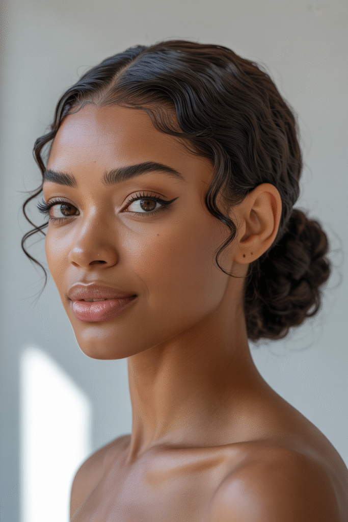 14 Effortlessly Chic Low Bun Hairstyles for Black Women 6 The Messy Low Bun
