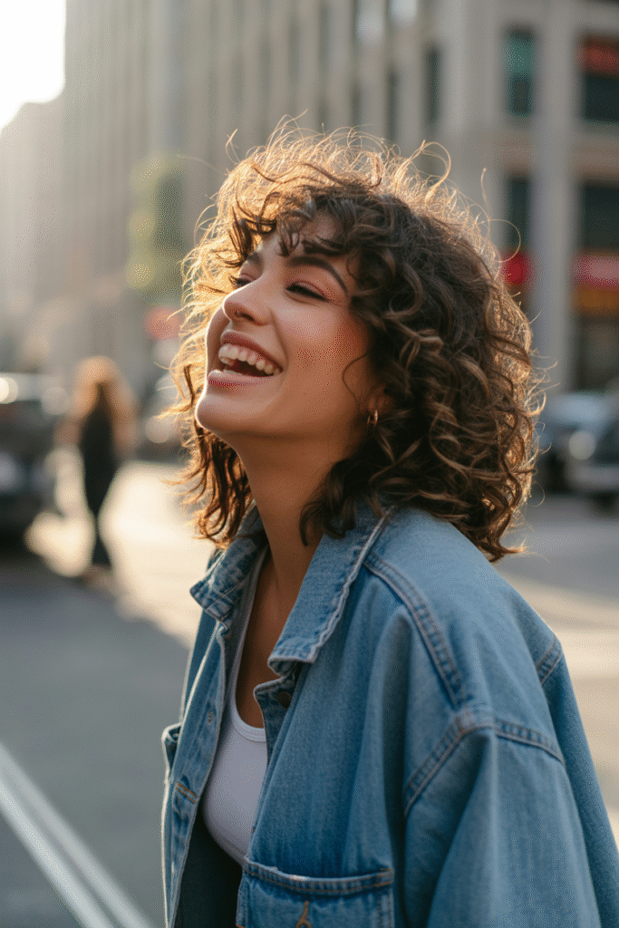 Face Framing Curtain Bangs: The Ultimate Style Guide 8 Wavy or Curly Hair