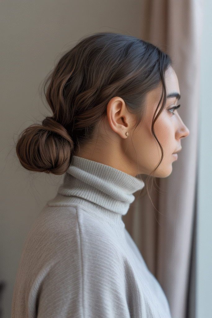 5 Minute Messy Buns: Chic Styles in No Time 2 low messy bun