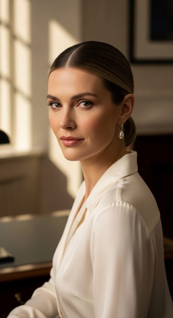 10 Sleek Back Ponytail Ideas for a Polished Look 3 The Elegant Low Sleek Ponytail