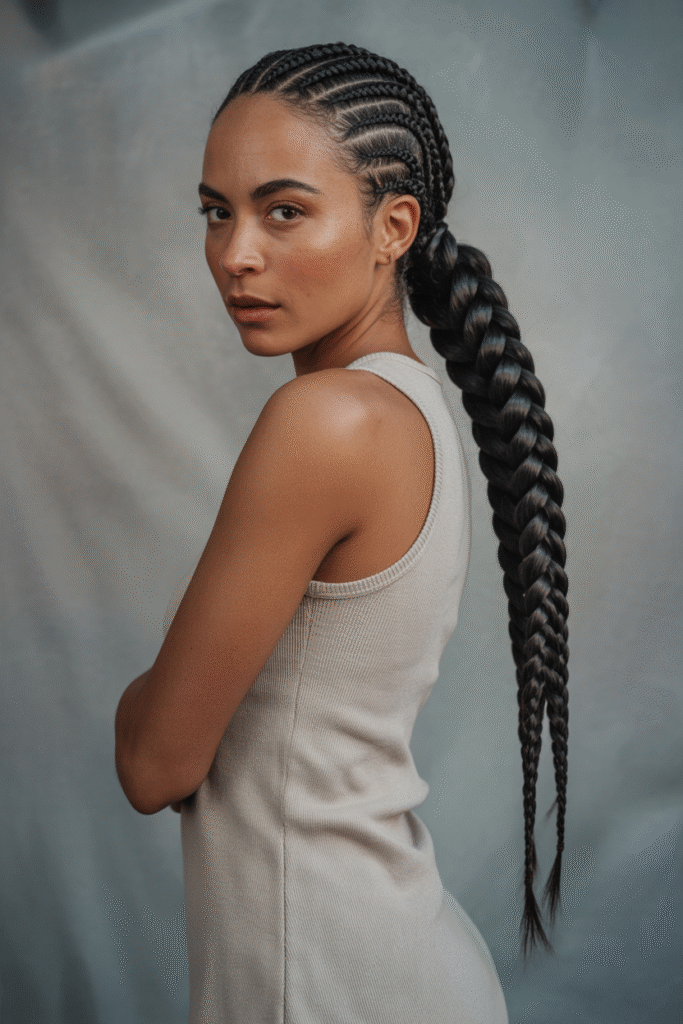 The Long Braided Ponytail