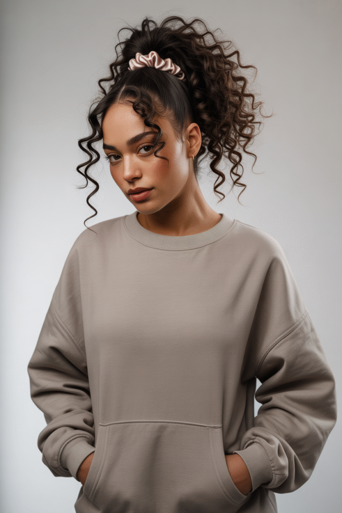 9 Curly Ponytail Hairstyles for Black Women 5 The Pineapple Ponytail