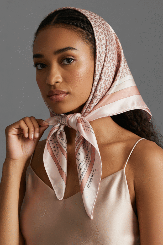 The Scarf-Wrapped Ponytail