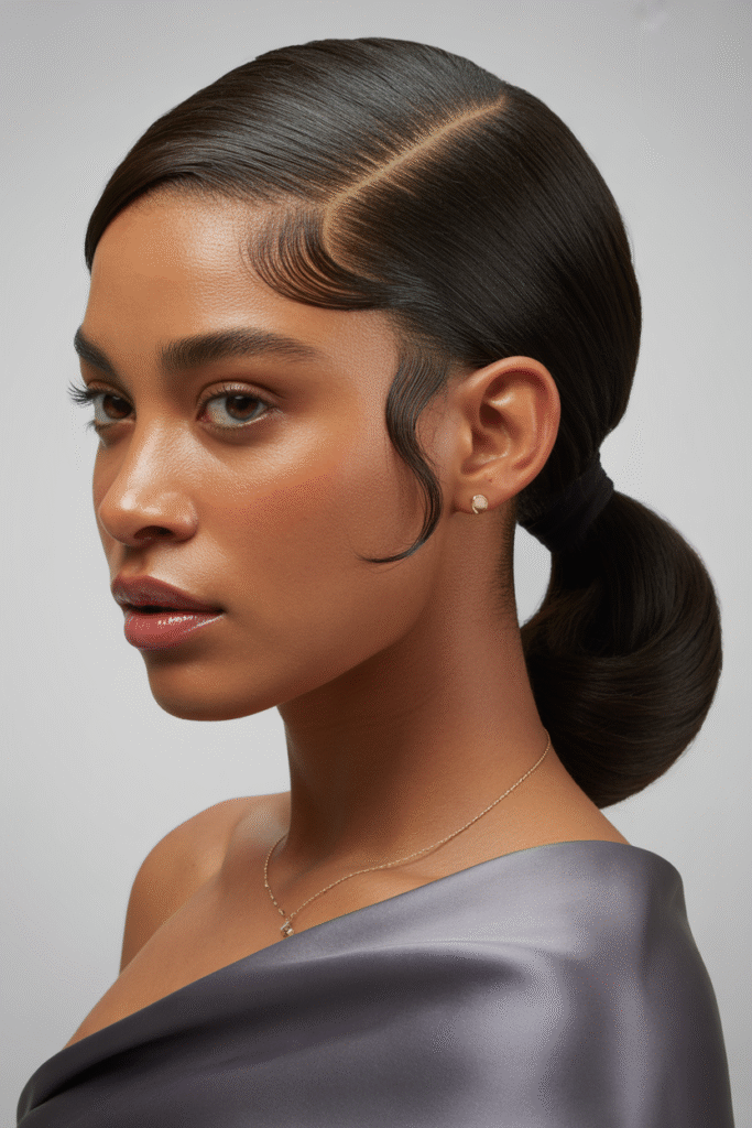 The Sophisticated Side-Part Ponytail